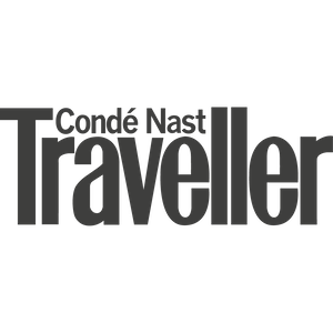 Le logo de Conde Nast Traveller pour montrer qu'Oliver James Lilos a été présenté dans leur publication.