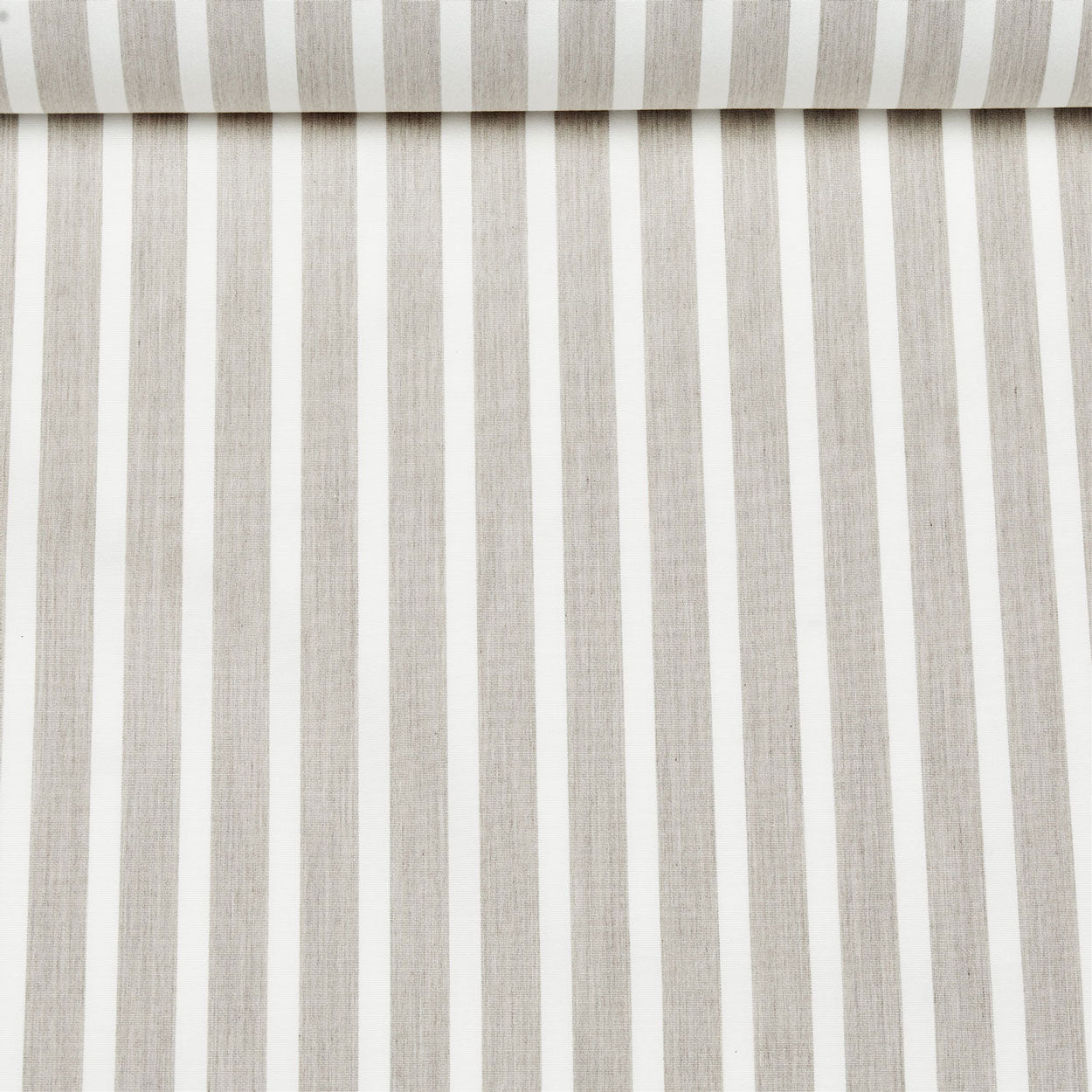 A birds eye view of a beige and white striped performance fabric for a beach float for adults.