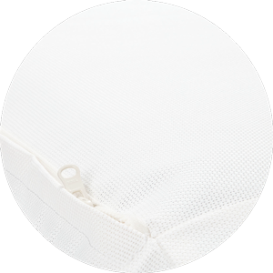 White base showing the zipper of a luxury pool float.
